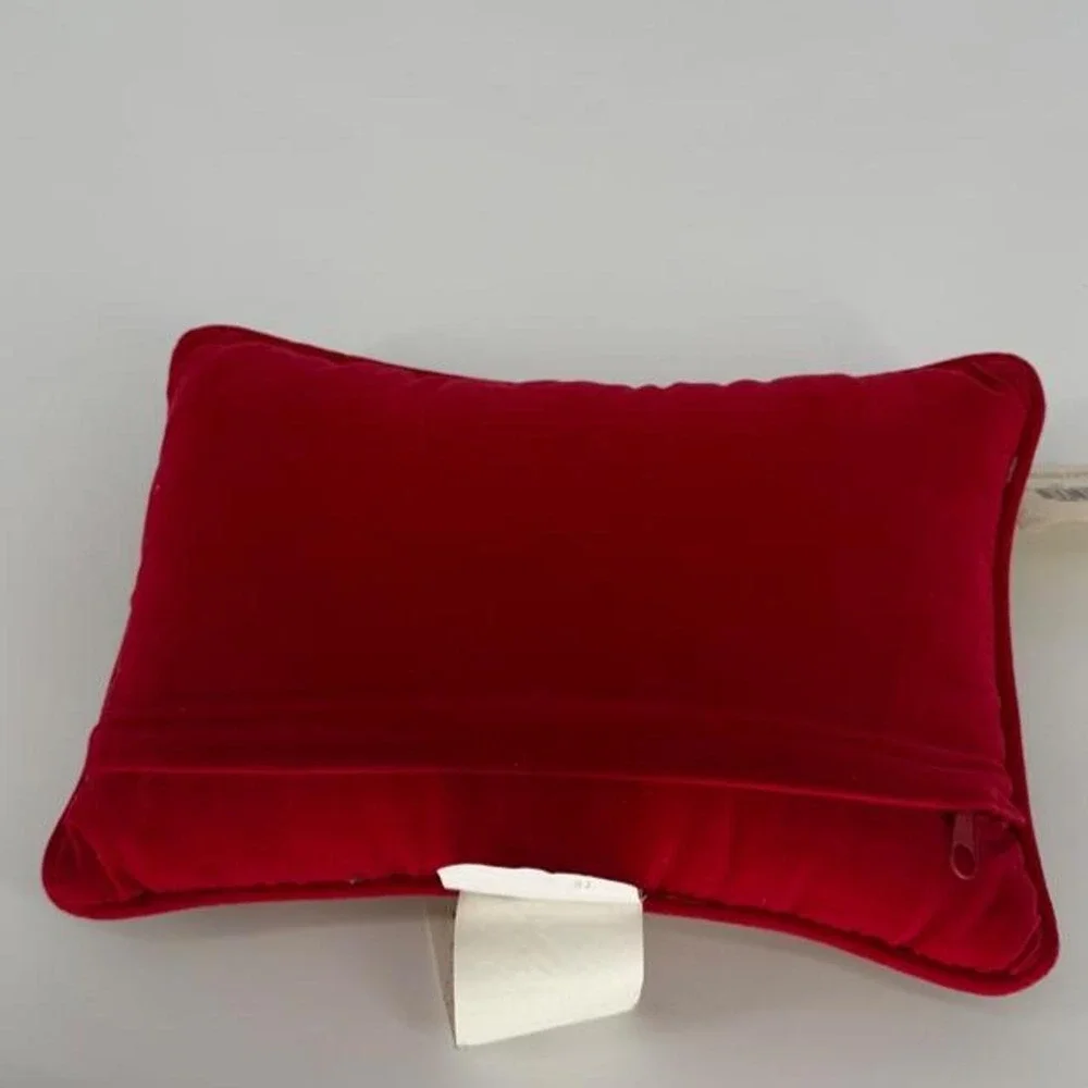 C&F Enterprises Christmas Needlepoint Pillow Friend Like You Red White Striped
